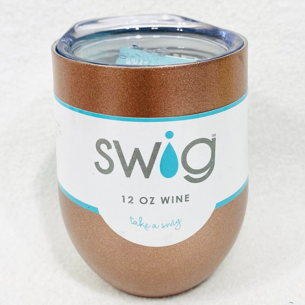 Swig Rose Gold/Copper 12 oz Stemless Wine Tumbler Insulated - NWT